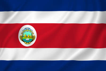 Costa Rica national flag background texture.