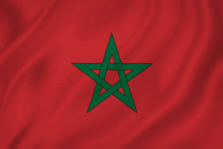 Morocco national flag background texture.の写真素材
