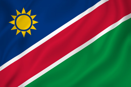 Namibia national flag background texture.の写真素材