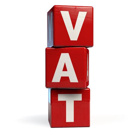 VAT Tax Banner. Value Added Tax. 3D Illustration.の写真素材