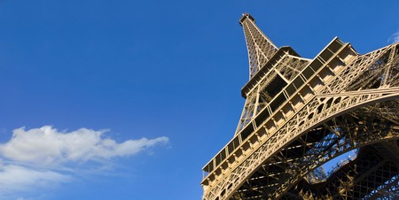 Always awesome... the Eiffel Tower against a radiant blue sky