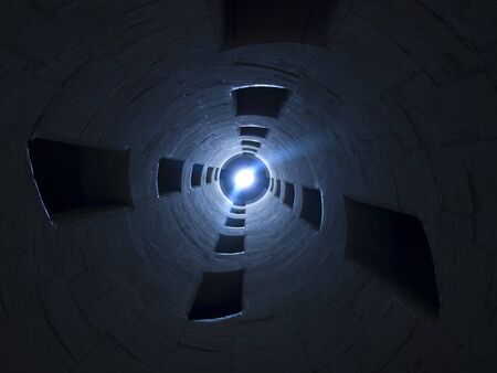 Photo taken in Da Vinci stairs of Chambord Castle.