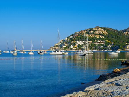 Andratx harbor, Majorca, Spainの写真素材
