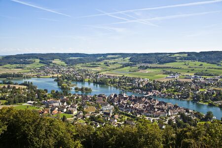 Aerial view of Stein Am Rheim village