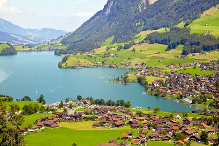 Lungern village in Switzerlandの写真素材