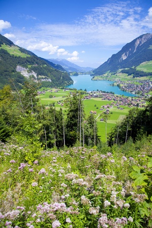 Lungern village in Switzerlandの写真素材