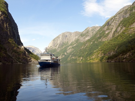Gudvangen Fjord, Norwayの写真素材