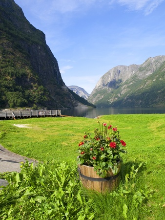 Naeroyfjord, Norwayの写真素材