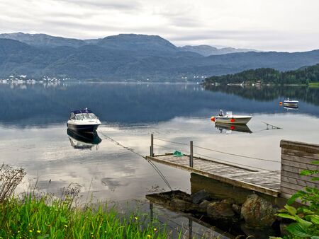 Beautiful scenic near the C7 road in Norwayの写真素材