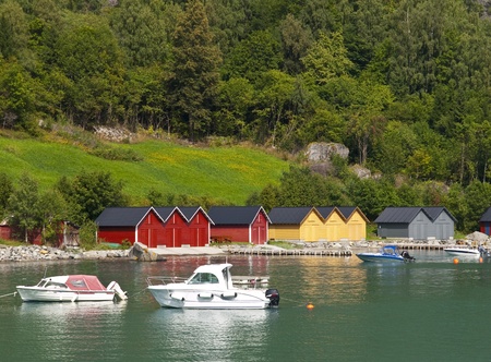 Solvorn harbour in the Sognefjord, Norway
