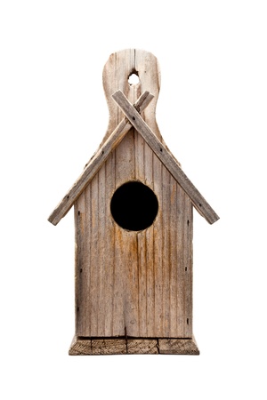 Wooden Bird House Isolatedの写真素材