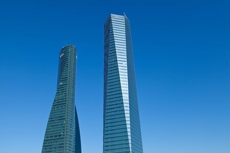 Skyscrapers in Madrid Business Areaのeditorial素材