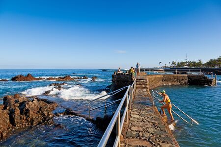 Natural Pools in Puerto de la Cruz, Tenerife, Spainのeditorial素材