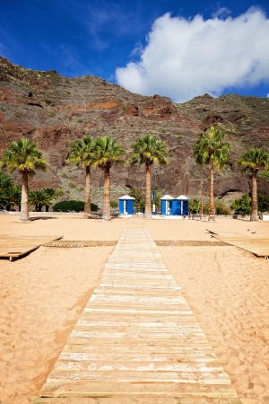 View of Las Teresitas Beach, Tenerife, Spainの写真素材