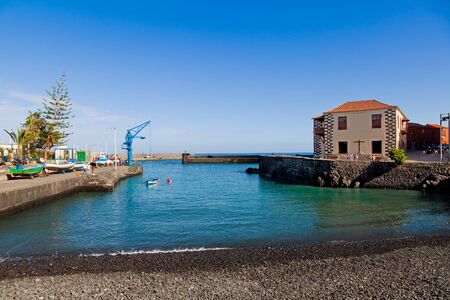 Fishing Port in Puerto de la Cruz, Tenerife, Spainの写真素材