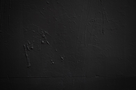 Grunge Black Wall Background with Paint Dropsの写真素材