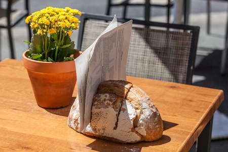 Spanish Tapas Bar Table Decoration, Madrid, Spainの写真素材