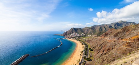 Las Teresitas Beach in Tenerife, Spainの写真素材