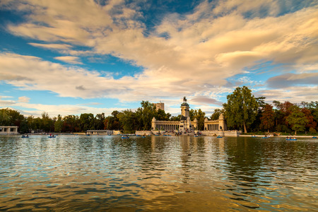 Monument to Alfonso XII in the Parque de Buen Retiro in Madird, Spainのeditorial素材