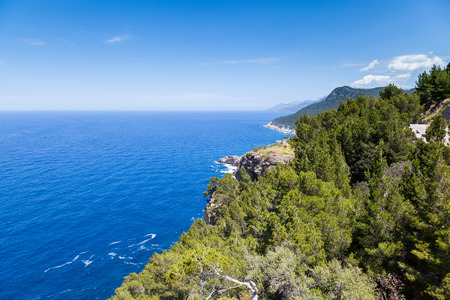 Tramuntana Mountain Range in Majorca North Coast from Verger Viewpointの写真素材