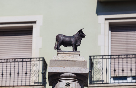 Plaza del Torico, Teruel, Aragon, Spainの写真素材