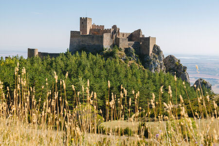 Medieval Castle of Loarre in Huesca, Aragon, Spainのeditorial素材
