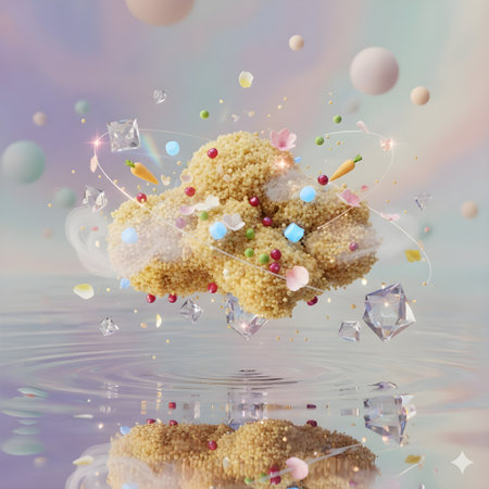 Dreamlike presentation of Couscous, Moroccan dishの写真素材