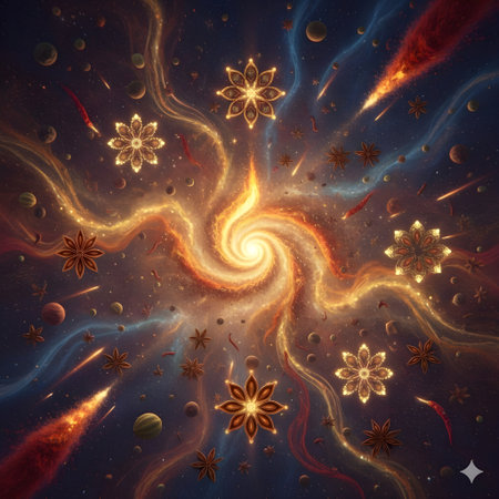 Abstract fractal background, computer-generated illustration. Fractal art for creative design.の写真素材