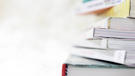 Close up book stacked background
の写真素材