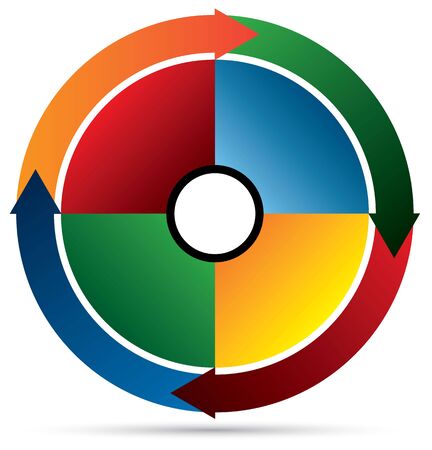 Arrow circle pieのイラスト素材