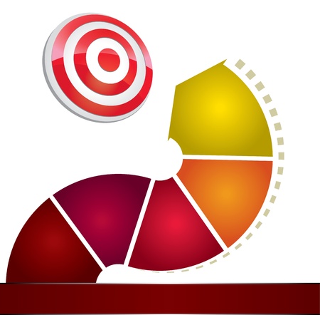 3D arrow circle to targetのイラスト素材