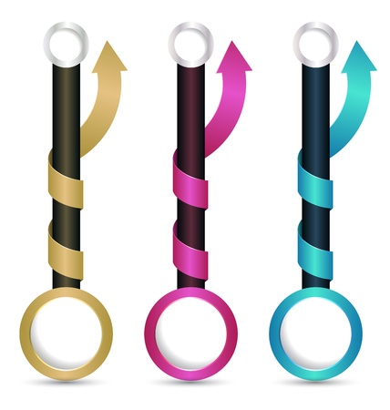 Circle with ribbon arrowのイラスト素材