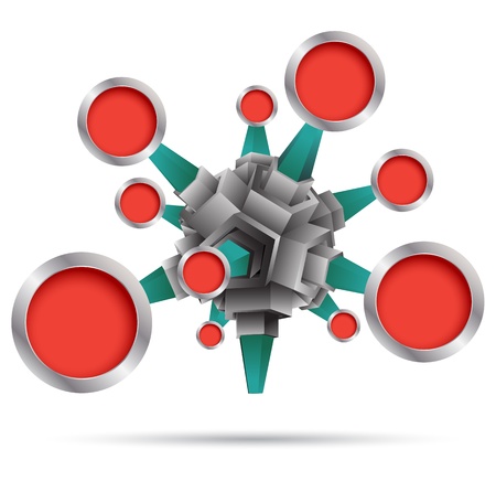 Circle group 3D background for business concept plan and diagramのイラスト素材