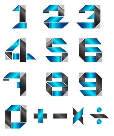 Modern number gradientのイラスト素材