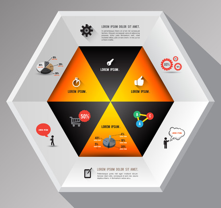Hexagons templateのイラスト素材