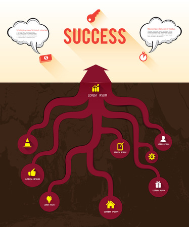 Root arrow to successのイラスト素材