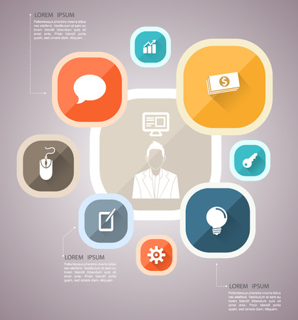 Circle group template can use for business concept のイラスト素材