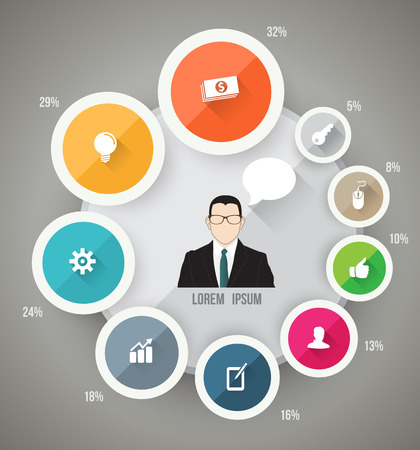 Circle group template can use for business concept のイラスト素材