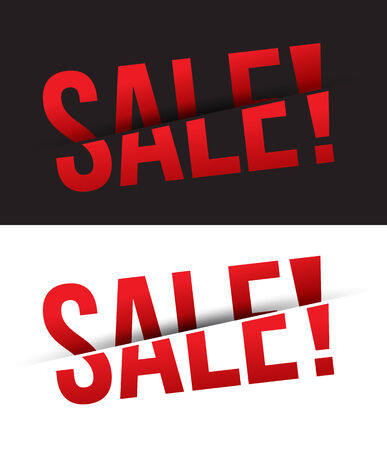 Vector SALE cut on Black and White background  Can use for promotion のイラスト素材