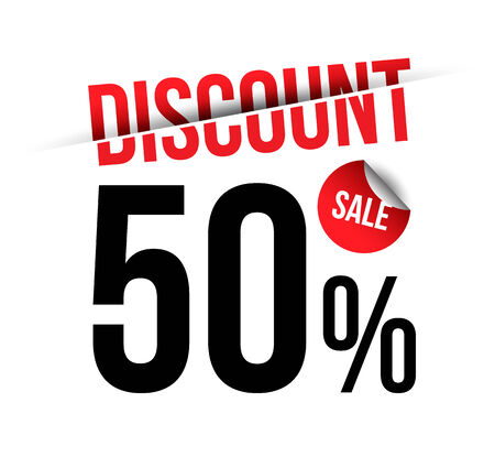 Discount text cut styleのイラスト素材