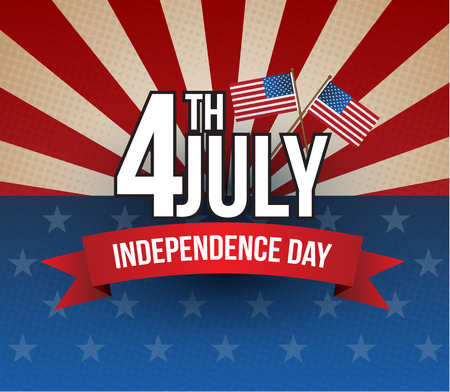 Happy independence day card United States of America, 4 th of July のイラスト素材
