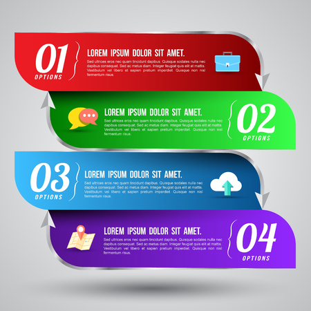Banner options template with numberのイラスト素材