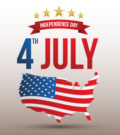 Happy independence day card United States of America, 4 th of July のイラスト素材
