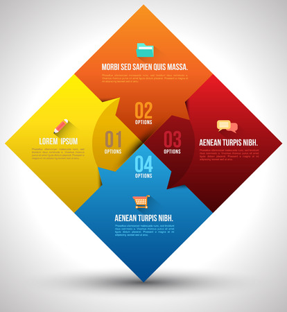 Business concept template with number optionsのイラスト素材