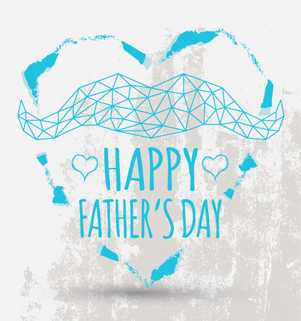 Happy fathers day card vintage retro type fontのイラスト素材