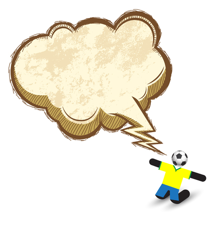 Soccer icons character with Speech Bubble  Vector Illustrationのイラスト素材