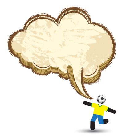 Soccer icons character with Speech Bubble  Vector Illustrationのイラスト素材