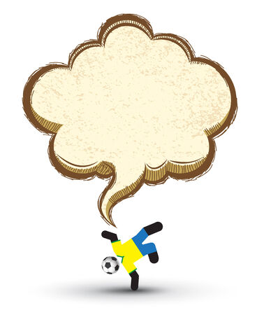 Soccer icons character with Speech Bubble  Vector Illustrationのイラスト素材