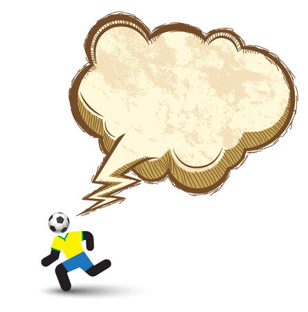 Soccer icons character with Speech Bubble  Vector Illustrationのイラスト素材