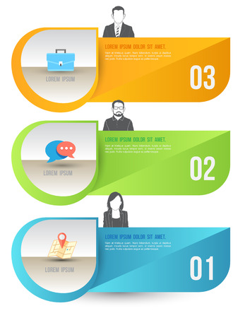 Abstract business infographics options template  Vector illustration  can be used for workflow layout, diagram, business step options のイラスト素材
